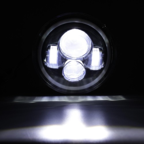 Pair 7" Round LED Headlights HI/Lo DRL Turn Signal For Jeep Wrangler JK 07-18 - Picture 8 of 12