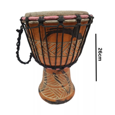 Wooden Drum (Djembe) Size : Height-26cm x Top Diameter-17cm