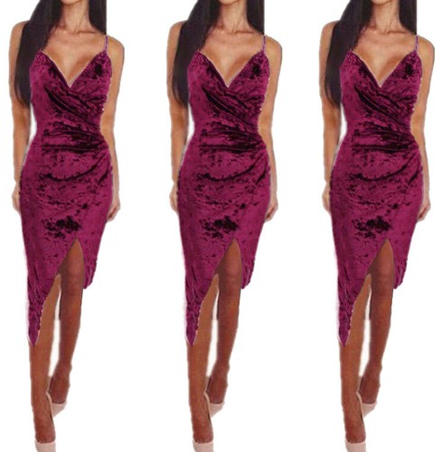 Women Spaghetti Strap Bodycon Camisole Sexy Party ClubWear Cami Tank Top Dresses - Picture 3 of 31
