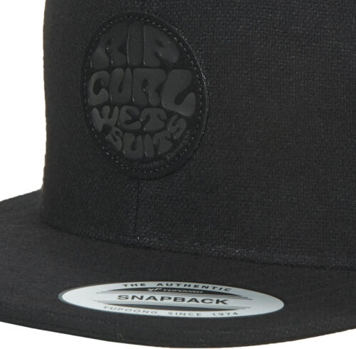 Gorra de camionero Rip Curl para hombre parche con logotipo húmedo premium negra gorra con cierre a presión - Imagen 3 de 3