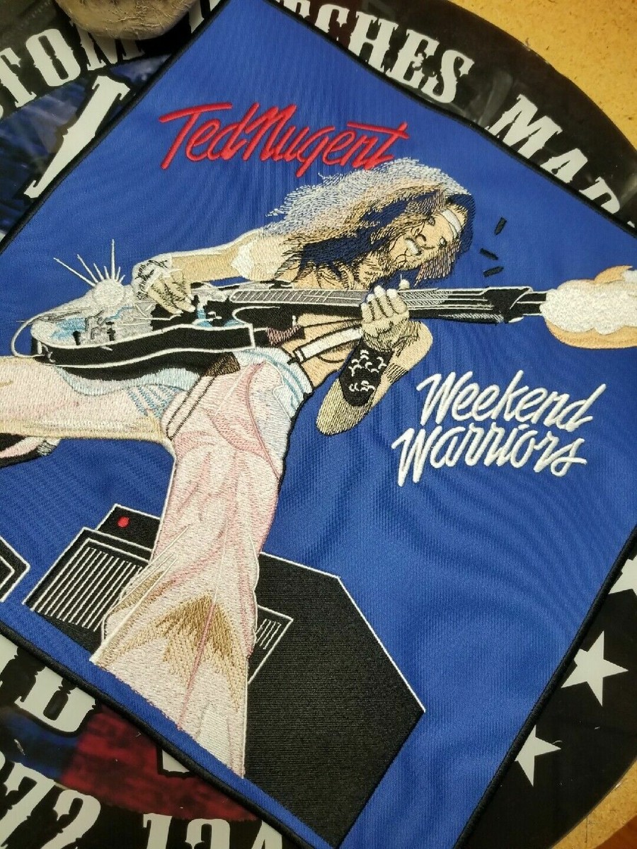 LARGE EMBROIDERED TED NUGENT WEEKEND WARRIORS JB PATCH LARGE EMBROIDERED TED NUGENT WEEKEND WARRIORS JB PATCH