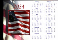 Gift - 2025 Patriotic Wall Calendar Poster 18" x 24" - Made in USA