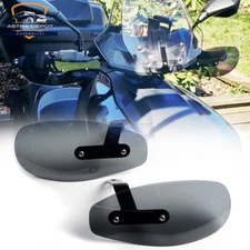 2X Smoked Universal Motorcycle Handlebar Hand Wind Deflectors Guards Protector