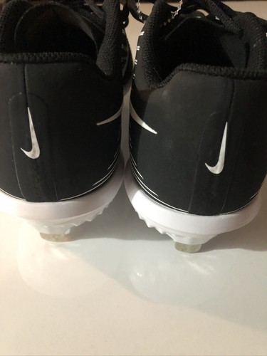  Nike Metal Cleats Shoes Womens Lunarlon Black White Softball Sports Size 7.5  - Picture 7 of 8