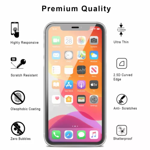 3 Pack For iPhone 12 Pro Premium Tempered Glass Screen Protector,Case Friendly - Picture 5 of 6