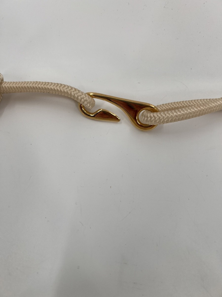 Vintage Braided Rope Beaded Medallion Sash Belt MEDIUM Gold  display picture 3