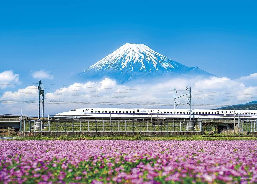 500 Piece Jigsaw Puzzle: Lotus Flowers and Mt. Fuji, Shizuoka