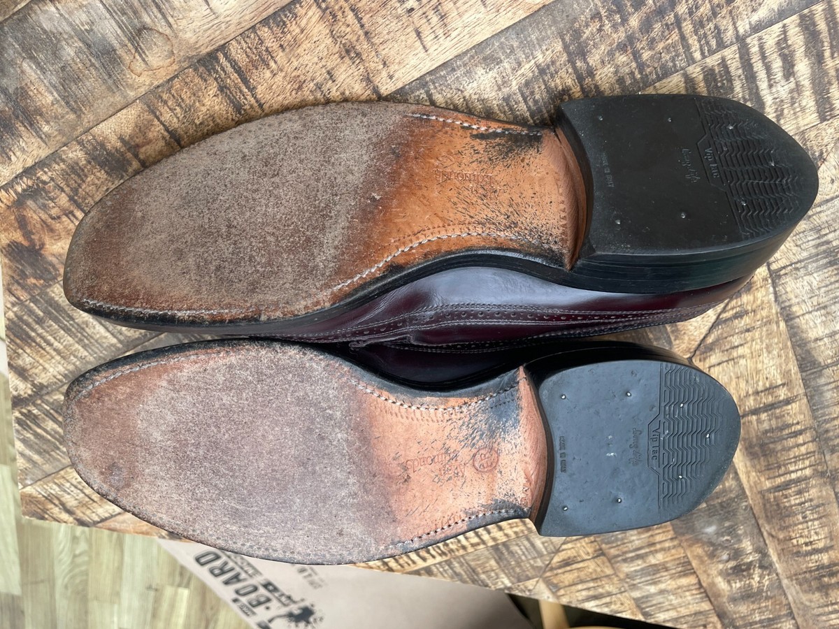 ALLEN EDMONDS CORDOVAN MacNeil Burgundy Longwing Wingtips Shoes 9097 9 1/2B Vintage 80s Allen Edmonds Macneil Burgundy Shell Cordovan  main image 3