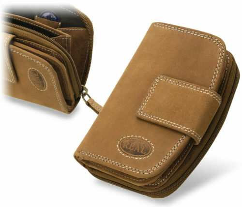 DONBOLSO Slim RFID Portemonnaie - Echtleder Geldbörse Mit Münzfach