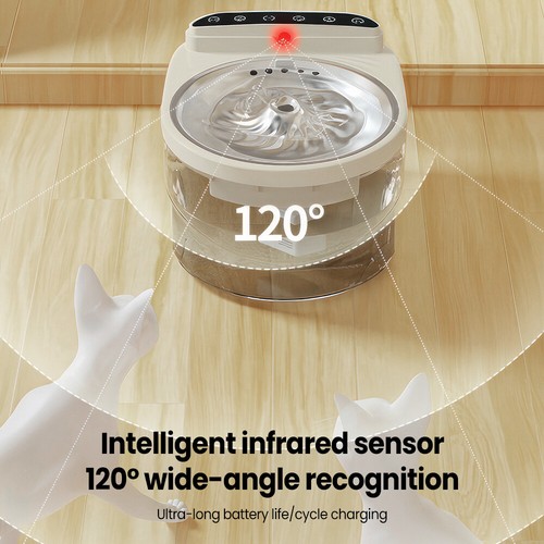 3L Wireless Cat Water Fountain Pet Dog Drinking Automatic Dispenser 10 Filters - Picture 5 of 23