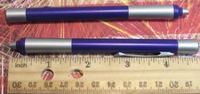 Set of 2 TERZETTI "MERLOT" PURPLE BALLPOINT PEN-HEAVY BRASS BODY METAL, SLIM