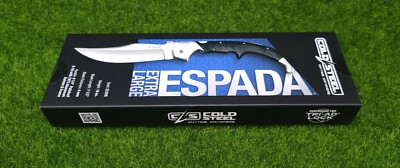 Cold Steel X-L G-10 Espada, Trailing Point, Plain Edge 7.5'' Blade Knife - 62MA