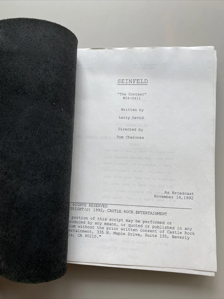 SEINFELD "THE CONTEST" LEATHER BOUND EPISODE SCRIPT - Image 2 of 4