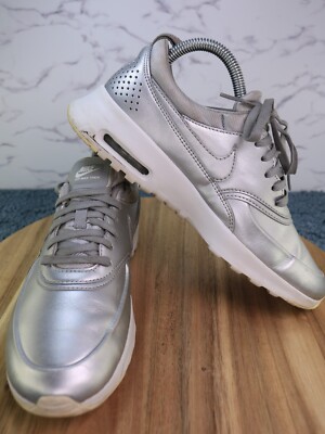 Nike Air Max Thea Silver White Women's US Size 8 Shoes Sneakers 861674-001 Nice!