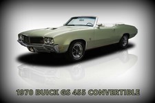 1970 Buick Gs 455 Convertible New Metal Sign Pristine Restoration 1970 Buick Gs 455 Convertible New Metal Sign Pristine Restoration