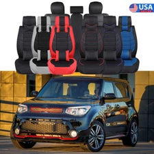 For Kia Soul Stinger Car 5 Seat Cover Full Set Front Rear Leather Deluxe Cushion