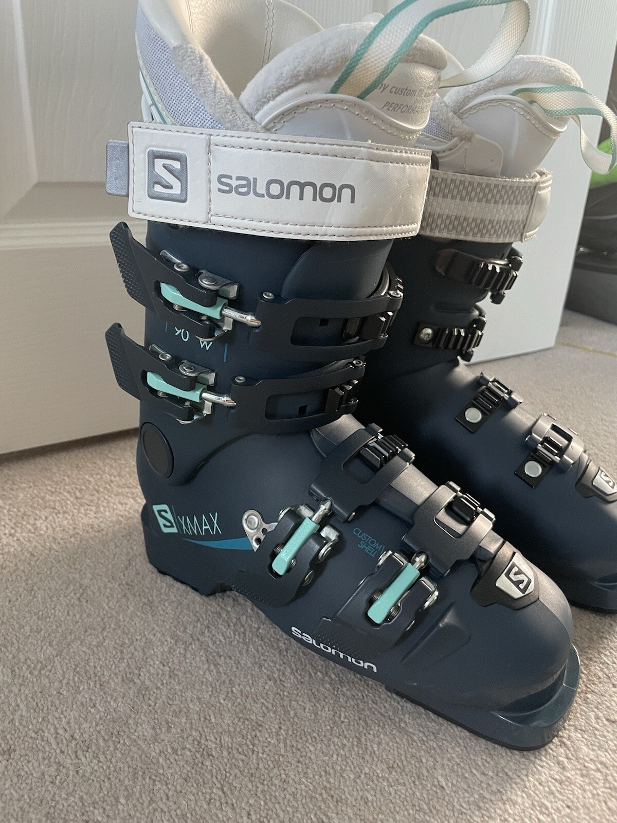 Scarponi da sci Salomon donna X Max 90W benzina bianco