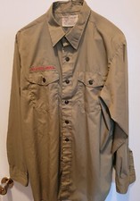 BOY SCOUT Official SHIRT Man Boy / Youth Tan Long Sleeve No Patches