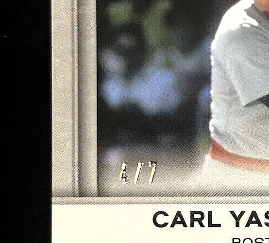 CARL YASTRZEMSKI 2022 Prizm (exclusivo de FOTL) Brillo púrpura de la vieja escuela SSP #d/7 Foto 3 de 3
