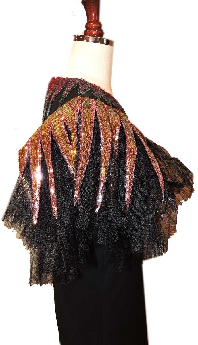 GUCCI Dress Runway Fitted Sequin-Embroidered Tulle Black Web Colors Sz 38,  $4500 | eBay