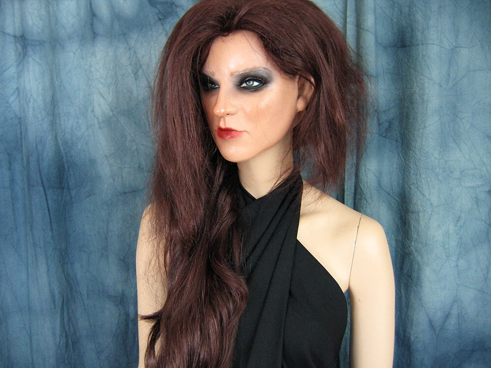 Frauenmaske KIRA +WIMPERN +PERÜCKE Latex Gesicht Crossdresser Trans Frau Gesicht - Bild 4 von 4