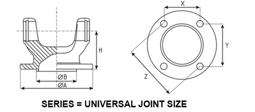 1310 yugo de brida 2-2-799-1 OD-4.250 y junta universal 5-153X se adapta a Toyota 60x60 - Imagen 3 de 3