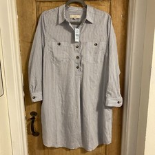 LOFT Striped Pocket Blue Shirtdress Women’s LP