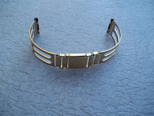Vintage New Old Stock 20mm Gold Plated Armbanduhr Armband - Bild 4 von 13