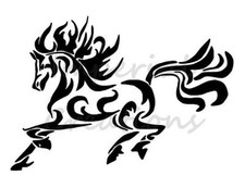 RUNNING HORSE 2 Detailed Equine Animal 8.5" x 11" Stencil Plastic Sheet NEW S52