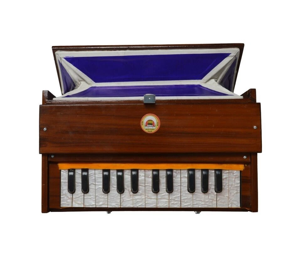New Single Bellow Single Reed 25 Key 2 Octave Baby Bina Harmonium with Bag