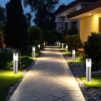 AußEnleuchte Solarlampe Steckleuchte Led Edelstahl Erdspieß Wegelampe Garten 12X