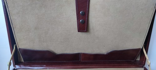 Varese OCS Oxblood Leather Briefcase Caramel Brownish-Red Interior - Italy - VGC - Picture 7 of 18