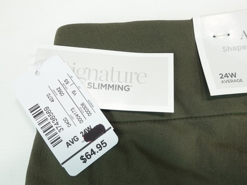 Pantalone donna 24w verde muschio/oliva Christopher & Banks dimagrante caviglia plus - Foto 4 di 10