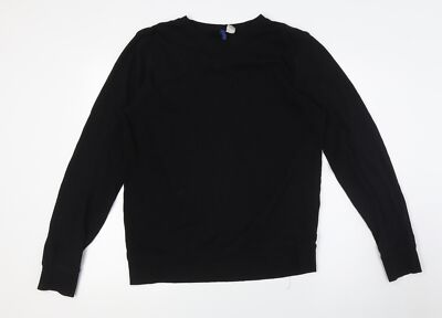 Divided by H&M Herren Pullover Sweatshirt schwarz Baumwolle Größe M