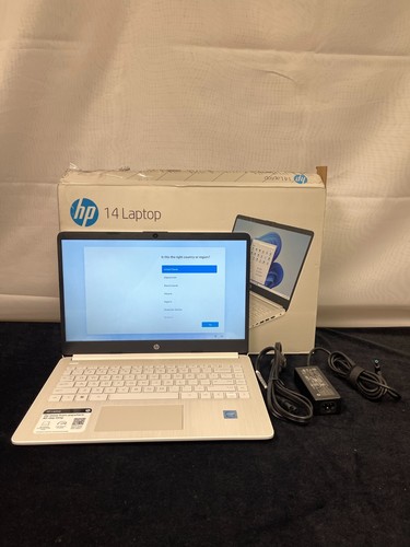 HP 14-dq0052dx White 8GB RAM 64GB Storage 14 Inch Windows 11 Laptop