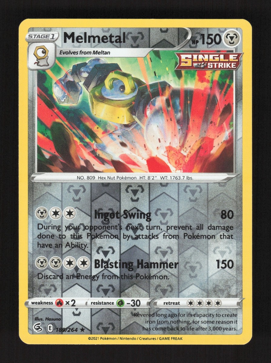 2021 Pokemon Melmetal 189/264 Reverse Holo Rare Fusion Strike | eBay