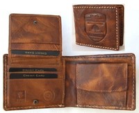 Greenburry Scheintasche BüFfel-Leder 12*9,5*3 Cm GeldböRse Geldbeutel Braun 2026