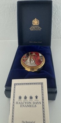 halcyon days enamel Buckingham Palace Box With Paper And Box