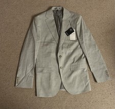 M&S Men’s Tailored Fit Italian Linen Blend Jacket  Verdigris - Size 38 Long NEW