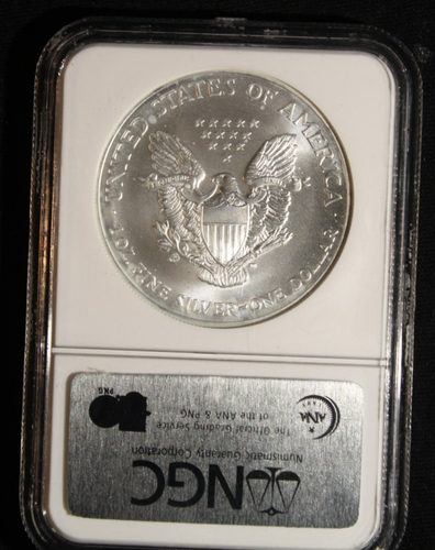 2004 MS69 NGC AMERICAN EAGLE UNCIRCULATED SILVER DOLLAR #81 - Picture 2 of 4