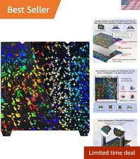 Rainbow Confetti Galaxy Effect Build Plate for 3D Printer Creality Ender 3