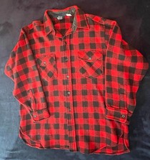Vintage Woolrich Shirt Mens XL Wool Red Black Buffalo Plaid Shacket Made In USA