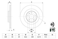 2X Bosch 0 986 479 E87 Bremsscheibe FüR Volvo