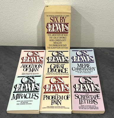 Six by Lewis; C. S. Lewis, Macmillan, 1978, Spiritual Classics, 6 PB Box Set