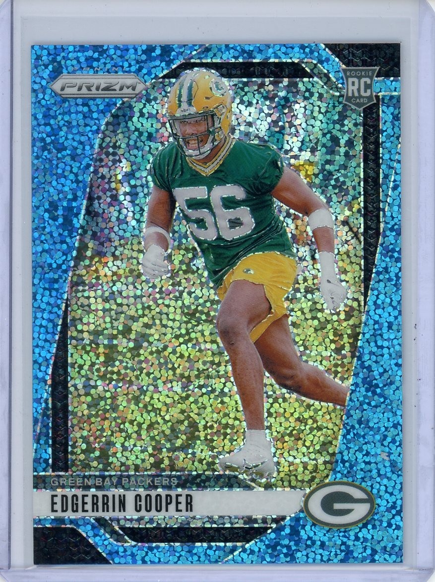 Edgerrin Cooper 2024 Panini Prizm Blue Sparkle /96 Rookie RC #331 Packers