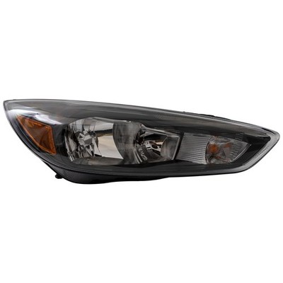 RH Headlight For Ford Focus 2015-2018 Halogen with Bulb/s CAPA Black w/ LED DRL