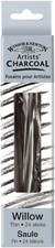 Winsor & Newton Willow Sticks - Charcoal (Pack Fo 24)