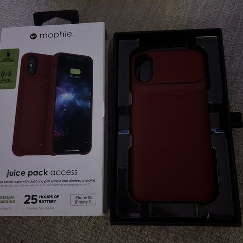mophie Juice Pack Access Protective Battery Case for iPhone X/Xs - Red