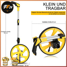 Messrad Faltbar Metrische Einheiten bis 9999,9 m Rollmessung mit Tragetasche