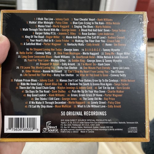Country Gold 50 hits 3 cd NEW Sealed greatest best johnny cash williams nelson - Picture 3 of 8